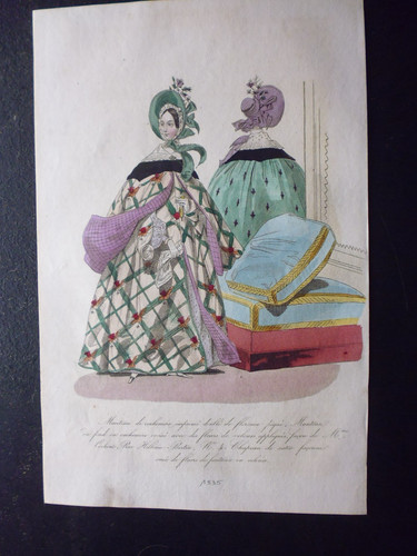 Gravure mode 1835..manteau