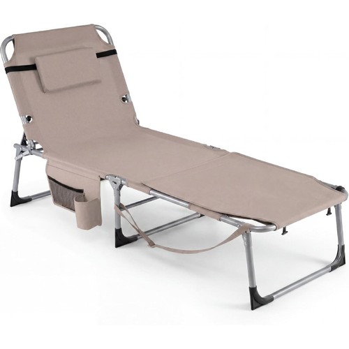 Chaise longue pliable avec