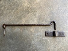 Ancien crochet 58 cm fer forgé pour porte ou volet,ferrure serrure