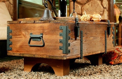 Rustique table basse fait main - rustique,