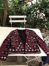 Veste rouge brodée ZARA