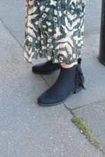 Bottines noires à franges neuves taille: 36, 38, 41