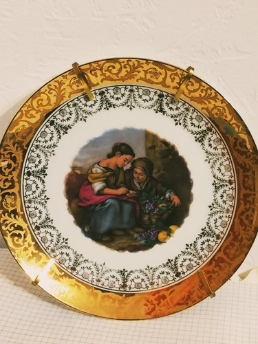 Assiette décorative dorée - ,