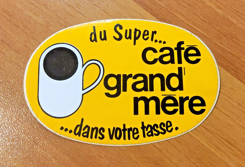 Autocollant ancien café - ancien,