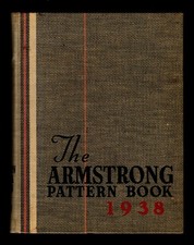 1938 THE ARMSTRONG PATTERN BOOK for SALESMAN Floor Covering LINOLEUM Rugs 356pp 