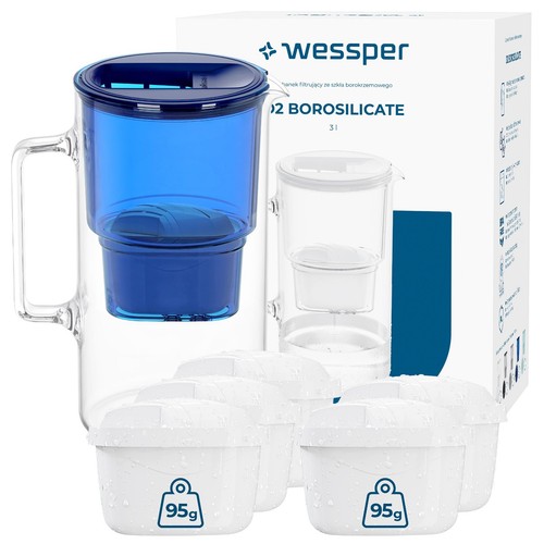 Filtre eau pot verre 3l - pot,