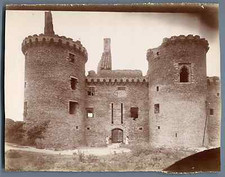 France, Porte Château Fort Vintage Citrate Print.  Citrate Print 13x17 