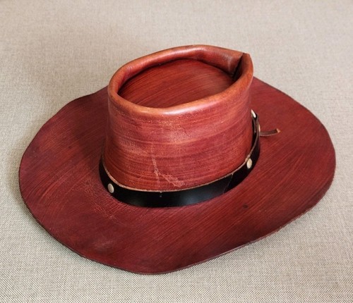 Chapeau cowboy cuir - chapeau,