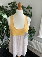 Bench Yellow & Grey  Racer Back Tank Top Sleeveless Vest - Size L