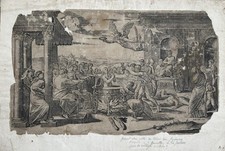 Martyrdom Of Saint Cecelia 16th Century Raimondi Salamanca Raphael Engraving