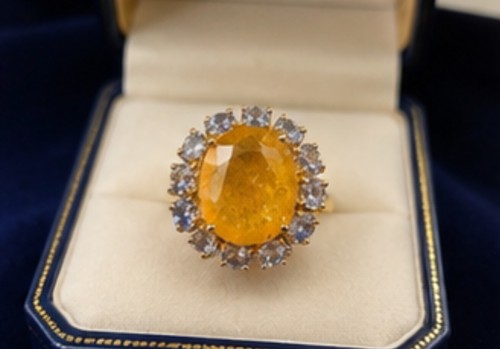 Bague saphir jaune - , naturel