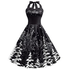 Robe de Noël Sexy Rockabilly pour Femme, Costume Cosplay, Robe de Soiré