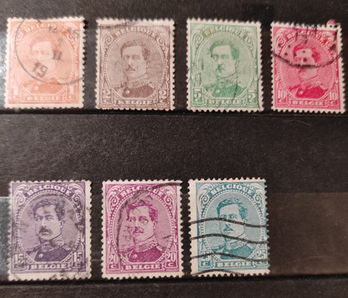 Belgique lot 7 timbres - belgique,