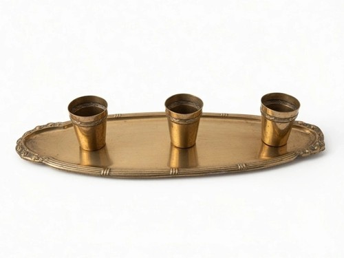 Plateau laiton vintage 3 - plateau,