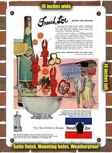 Metal sign 1953 french line - -,