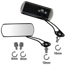 Retroviseurs Couple Miroir Moto Scooter Custom Noir A-Pro Adaptateur