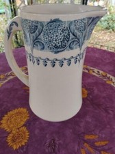 Broc Toilette Terre de Fer Moulin des Loups Hamage Modèl Chevreuse Art Déco Bleu