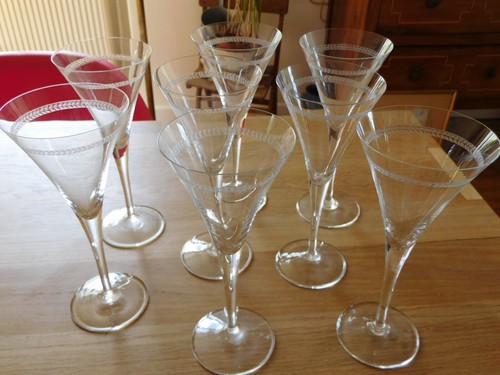 Verres cocktail en cristal - 8,