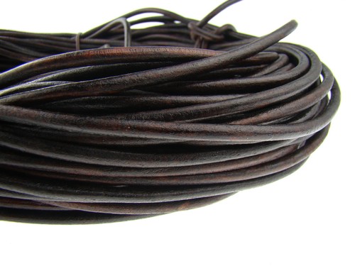 Lanière cuir ronde antik - lanière, en