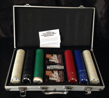 Cardinal's Texas Hold 'em Tournament Poker Set with Metal Briefcase - UNUSED