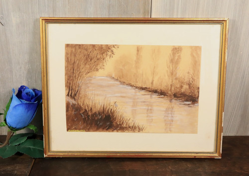 Tableau cadre ancien doré - ancien,
