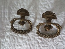 2 Antique Swan and Flower