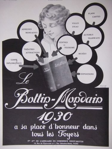 Publicité 1930 bottin - publicitÉ,