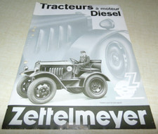prospectus brochure tracteur ZETTELMEYER a moteur diesel 20 cv année 30 francais