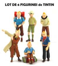 Tintin Collection: LOT OF 6 FIGURES PVC QUALITY COMIC BOOK DECORATION
