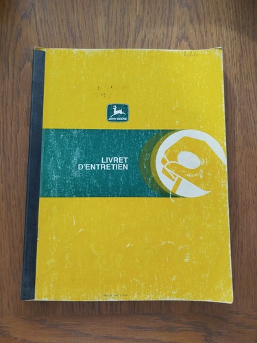 Livret entretien john deere - john,