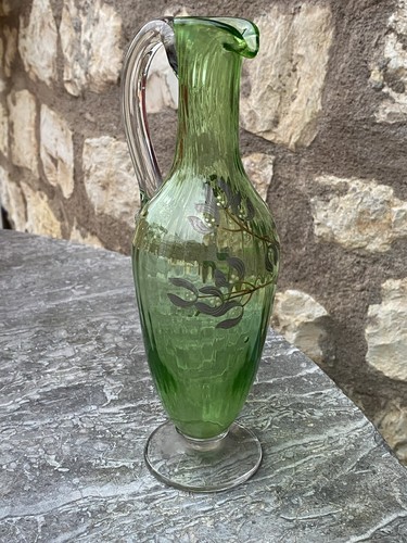 Carafe émaillée décor - À,