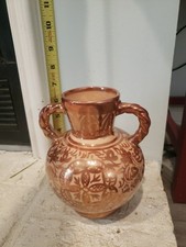 Vintage Gimeno Rios Manises Spain Metal Reflex Vase Luster