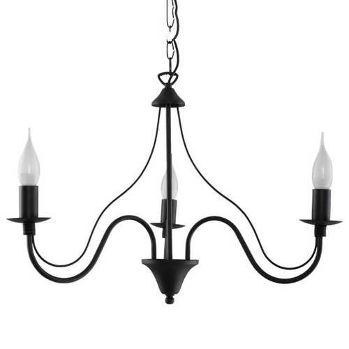 Lustre acier noir e14 - lustre,