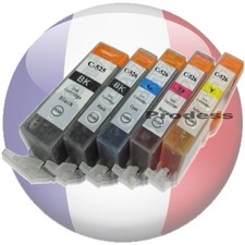 Pack 5 cartouche d'encre compatible PGI525 CLI526 pour imprimante Canon MG 5150