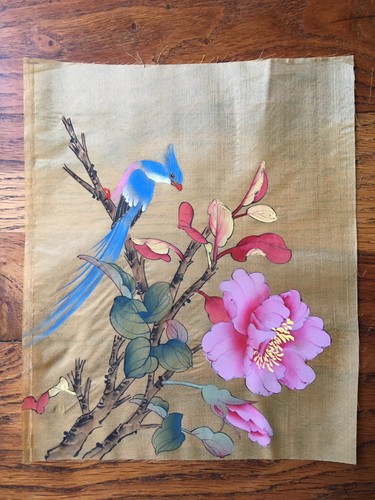 Peinture ancienne sur soie - 🦋peinture,
