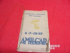 Amilcar 8cv livret notice