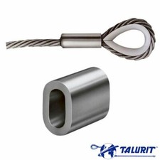 TALURIT Steel Wire Rope Aluminium Ferrule Crimp Sleeve 1mm - 12mm | UK STOCK