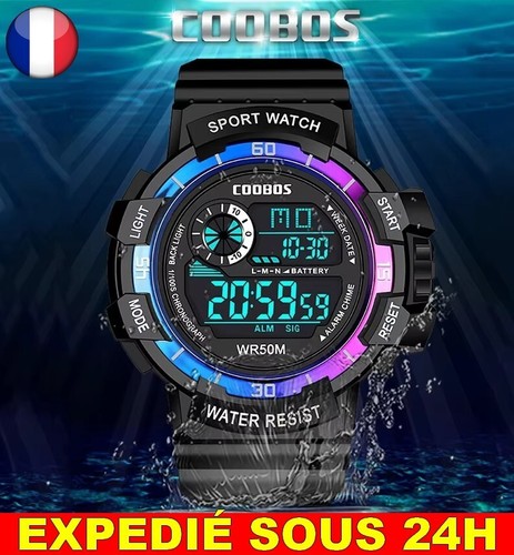 Montre numérique sport - montre,