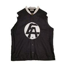 Emporio Armani Shirt Vest Top Sleeveless Men's XL Ramie Vintage Rare Ramie   476