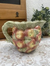 Signed FM Caldas Portugal Slipper Pitcher - Art Deco Style Jug Pitcher Vintage