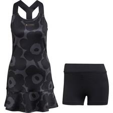 Adidas Marimekko Y-Dress Tennis Robe + Shorts Set Femmes Fille de Sport Noir
