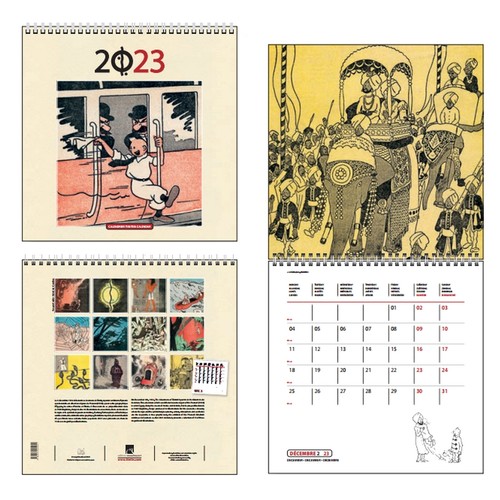 Calendrier mural 2023 tintin - mural,