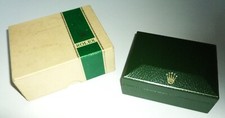 ROLEX vintage Boîte 1960 Triangle box 10 00 1 Pyramide + Surboîte "Green Stripe"