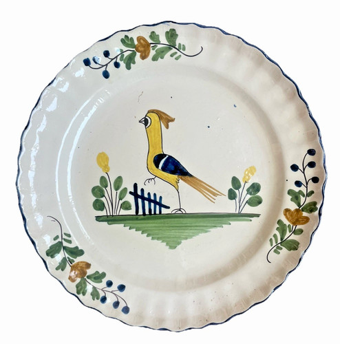Assiette ancienne décor - assiette, à