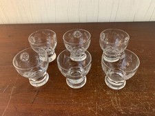 6 verres à liqueur gravé en