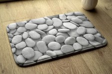 Tapis de Bain Ciel Doux Douche Tapis Antidérapant 90x60 cm - Plage caillouteuse