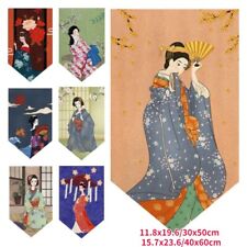 Rétro Japonais Noren Rideau Tour de Lit Suspendu Drapeau Court Cuisine Triangle