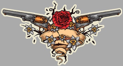 Revolver coups colt roses - 6,