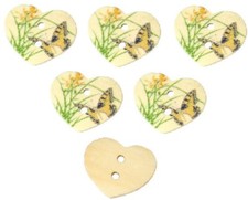 LOT 6 BOUTONS BOIS : coeur