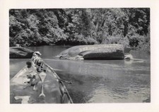OLD PHOTOGRAPH ~1950 GUIANA MARIPASOULA ROCK ENGRAVED ARCHAEOLOGICAL PARK